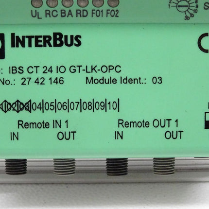 Phoenix Contact InterBus 2742146 / IBS CT 24 IO GT-LK-OPC / 27 42 146 siehe Anschlüsse