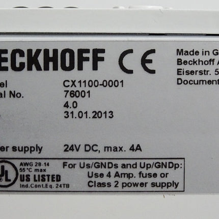 Beckhoff CX1100-0001 power supply