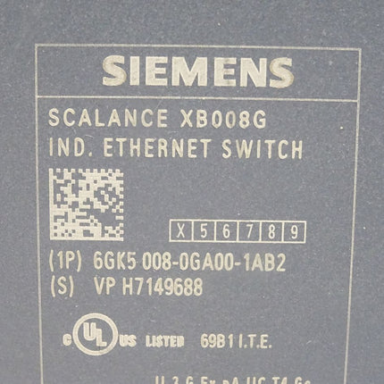 Siemens Scalance XB008G Ethernet Switch 6GK5008-0GA00-1AB2