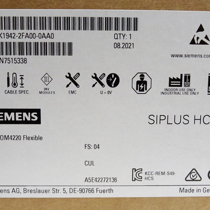 Siemens 6BK1942-2FA00-0AA0 HCS POM4220 Flexible / Neu OVP