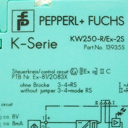 Pepperl+Fuchs K-Serie 13935S 13935 S KW250-R/Ex-2S