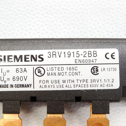 Siemens 3-Phasen-Sammelschiene 3RV1915-2BB