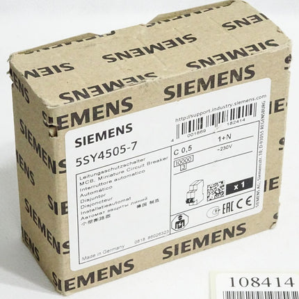 Siemens Leitungsschutzschalter 5SY4505-7 / Neu OVP