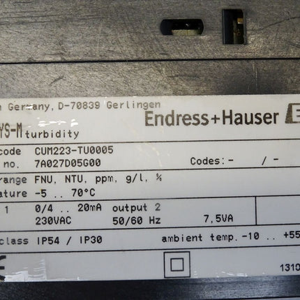 Endress+Hauser LIQUISYS-M turbidity / CUM223-TU0005