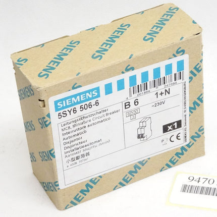 Siemens Leitungsschutzschalter 5SY6 5SY6506-6 / Neu OVP