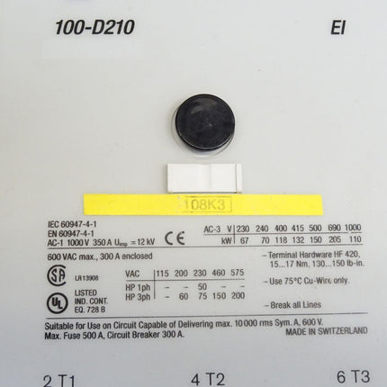 Allen Bradley Schütz 100-D210 100.D