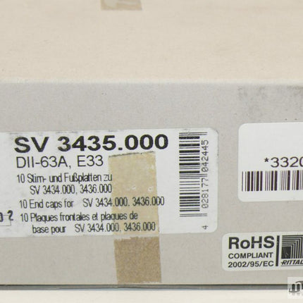 NEU-OVP Rittal SV 3435.000 Stim- und Fußplatten DII-63A, E33