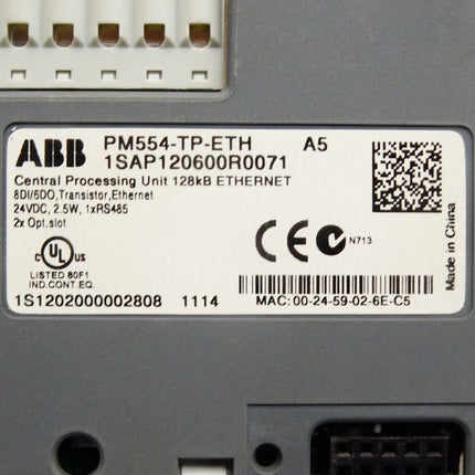 ABB PM554-TP-ETH A5 1SAP120600R0071 CPU