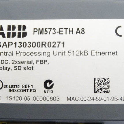 ABB PM573-ETH A8 1SAP130300R0271 CPU