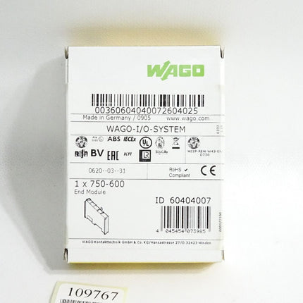 Wago 750-600 END Module / Neu OVP versiegelt