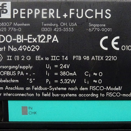 Pepperl+Fuchs FD0-BI-Ex12.PA / 49629 FDO-BI-Ex12.PA