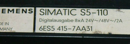 Siemens Simatic 6ES5415-7AA31 // 6ES5 415-7AA31/ S5 -110 8xA 24V / 48V/2A