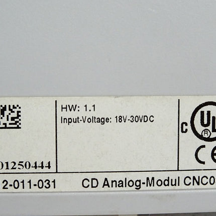 Sigmatek CNC031 CD Analog Modul 12-011-031 HW:1.1