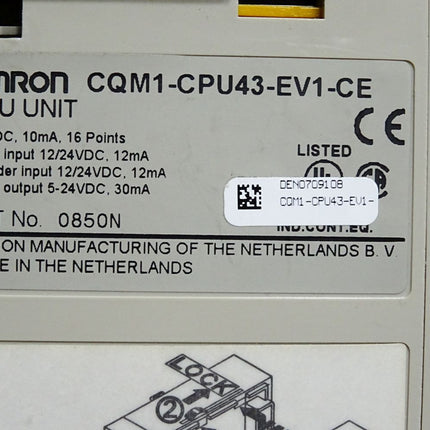 Omron CQM1-CPU43-EV1-CE CPU Unit