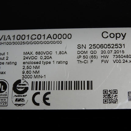 Schneider Electric Elau Servomotor VIA1001C01A0000 ISH100/30025/0/0/00/0/00/00/00 3000min-1