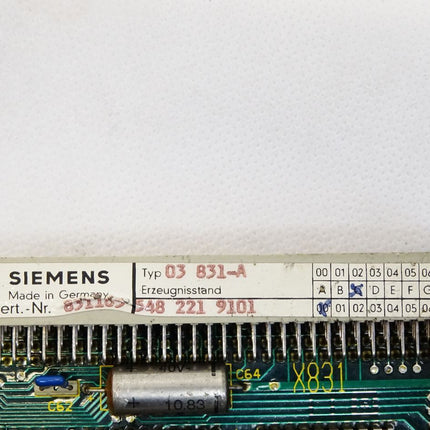 Siemens Sinumerik Platine 03831-A 5482219101.00 E:C