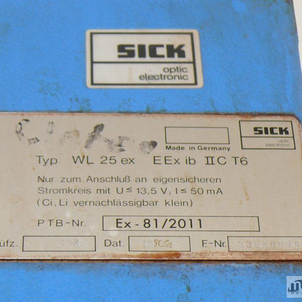 Sick WL 25 ex EEX ib IIC T6  / WL25ex EEx ib IIC T6 Lichtschranke