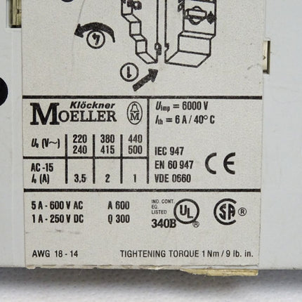 Klöckner Moeller NHI2-11S-PKZ0 Hilfsschalter