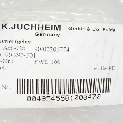 M.K.Juchheim Messwertgeber 90/00306774 90.290-F01 / Neu OVP