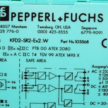 Pepperl+Fuchs Schaltverstärker 103368 KFD2-SR2-EX2.W / Neuwertig OVP