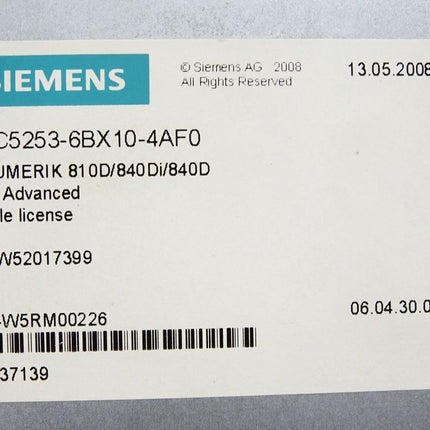 Siemens PCU50 6FC5210-0DF22-2AA0 6FC5247-0AF08-2AA0 mit Lizenz 6FC5253-6BX10-4AF0