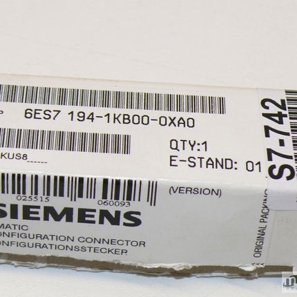 NEU-OVP Siemens 6ES7194-1KB00-0XA0 Konfigurationsstecker Simatic 6ES7 194-1KB00