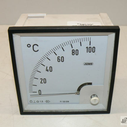 JUMO QAv-96 220V 0-100C Mess-Regler Drehspul-Anzeigeinstrument