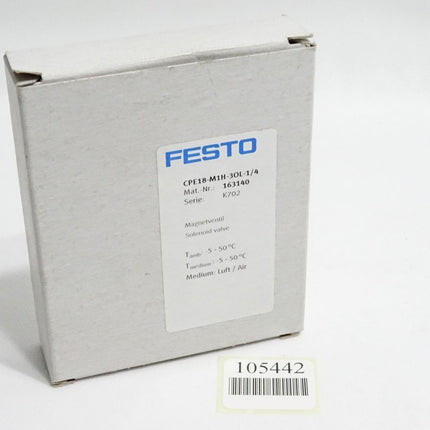 Festo Magnetventil 163140 CPE18-M1H-3OL-1/4 / Neu OVP