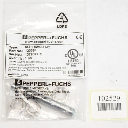 Pepperl+Fuchs Induktiver Sensor 123384 NEB 4-8GM50-E2-V3 NEB4-8GM50-E2-V3 / Neu OVP