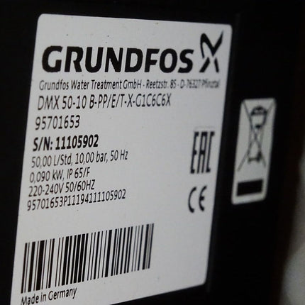 Grundfos DMX221 Dosierpumpe Kaiser Motor AMM63ZAA4 DMX50-10 B-PP/E/T-X-G1C6C6X 95701653 / Neu OVP