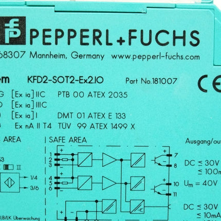 Pepperl+Fuchs 181007 Schaltverstärker KFD2-SOT2-Ex2.IO