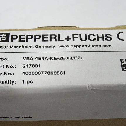 Pepperl+Fuchs 217801 AS-Interface-Anschaltmodul VBA-4E4A-KE-ZEJQ/E2L / Neu OVP