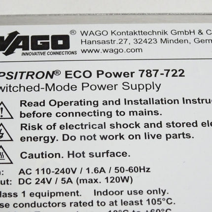 Wago EPSITRON ECO Power 787-722 Power Supply