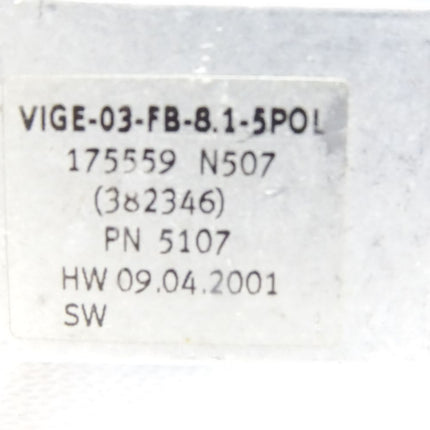 Festo VIGE-03-FB-8.1-5POL / 175559 / HW : 09.04.2001