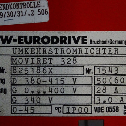 SEW Eurodrive Umkehrstromrichter MOVIRET 328 825186X 0825186X