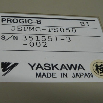 YASKAWA PROGIC-8 JEPMC-PS050 S/N 351551-3-002 Controller