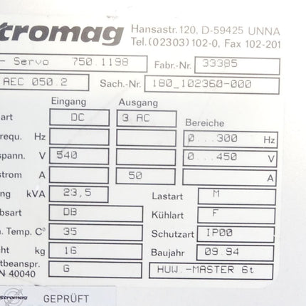 Stromag AC Servo 750.1198 / AEC 050.2 / 180_102360-000