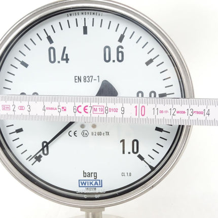 Wika Manometer nach EN 837-1 mit angebautem Druckmittler 0...+1 barg / 9226.01 990.26 / Neu