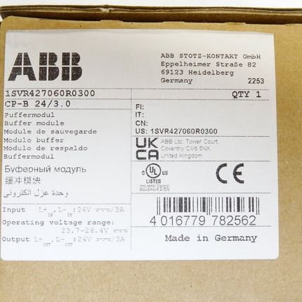 ABB 1SVR427060R0300 CP-B 24/3.0 Puffermodul / Neu OVP