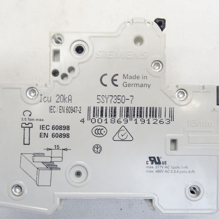 Siemens 5SY7350-7 / 5SY73 MCB C50 ~400V / Neu OVP