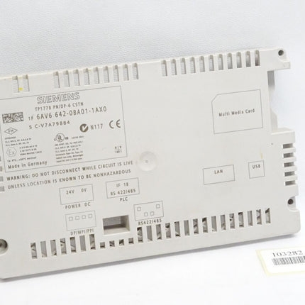 Siemens Backcover Rückschale Panel TP177B PN/DP-6 CSTN 6AV6642-0BA01-1AX0 6AV6 642-0BA01-1AX0