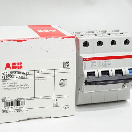 ABB 2CCL563110E0254 FS403M-C25/0.03  FI/LS-Schalter RCBO / Neu OVP