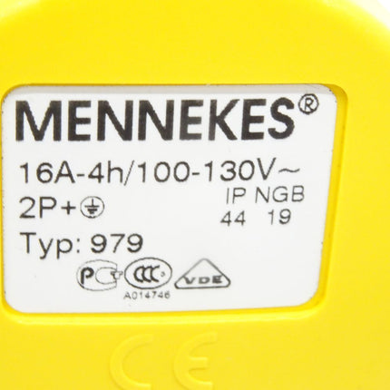 Mennekes Kupplung StarTOP 16A-4h/100-130V~ 2P+ Typ 979 3-polig / Neu