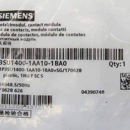 Siemens Kontaktmodul 3SU1400-1AA10-1BA0 / Neu OVP