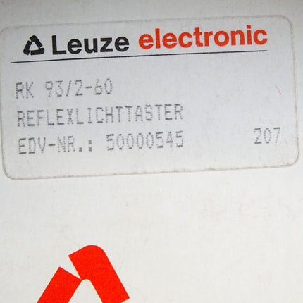 Leuze Electronic Reflexlichttaster RK93/2-60 50000545 / Neu OVP