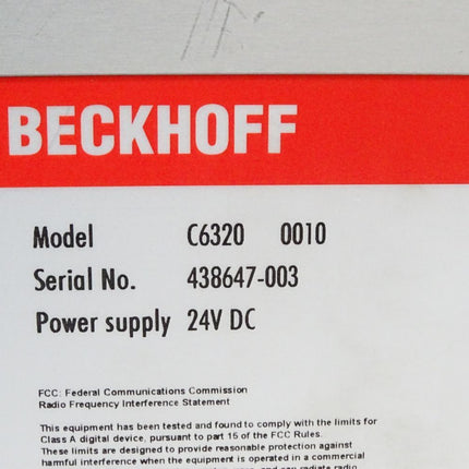 Beckhoff C6320 C6320-0010 Schaltschrank-PC