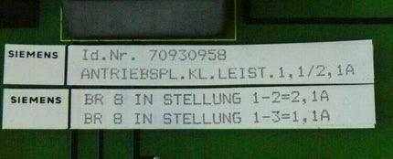 SIEMENS ID-Nr.: 70930958 Board G33928-T2578-C002-C0-0036