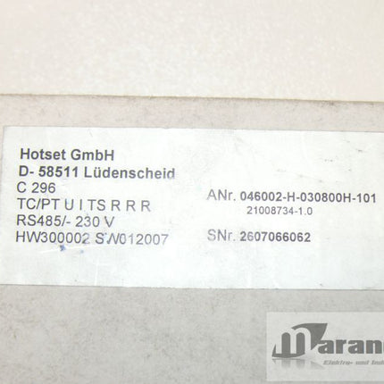 Neu-OVP: hot Control C296 RS485 /-230V / 046002-H-030800H-101