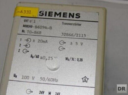 SIEMENS GVT 1/1 / Trennverstärker / M08240- B4094-B / M08240-B4094-B Nr. T0-868