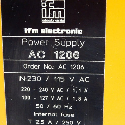 Ifm electronic Power Supply AC1206 AC 1206